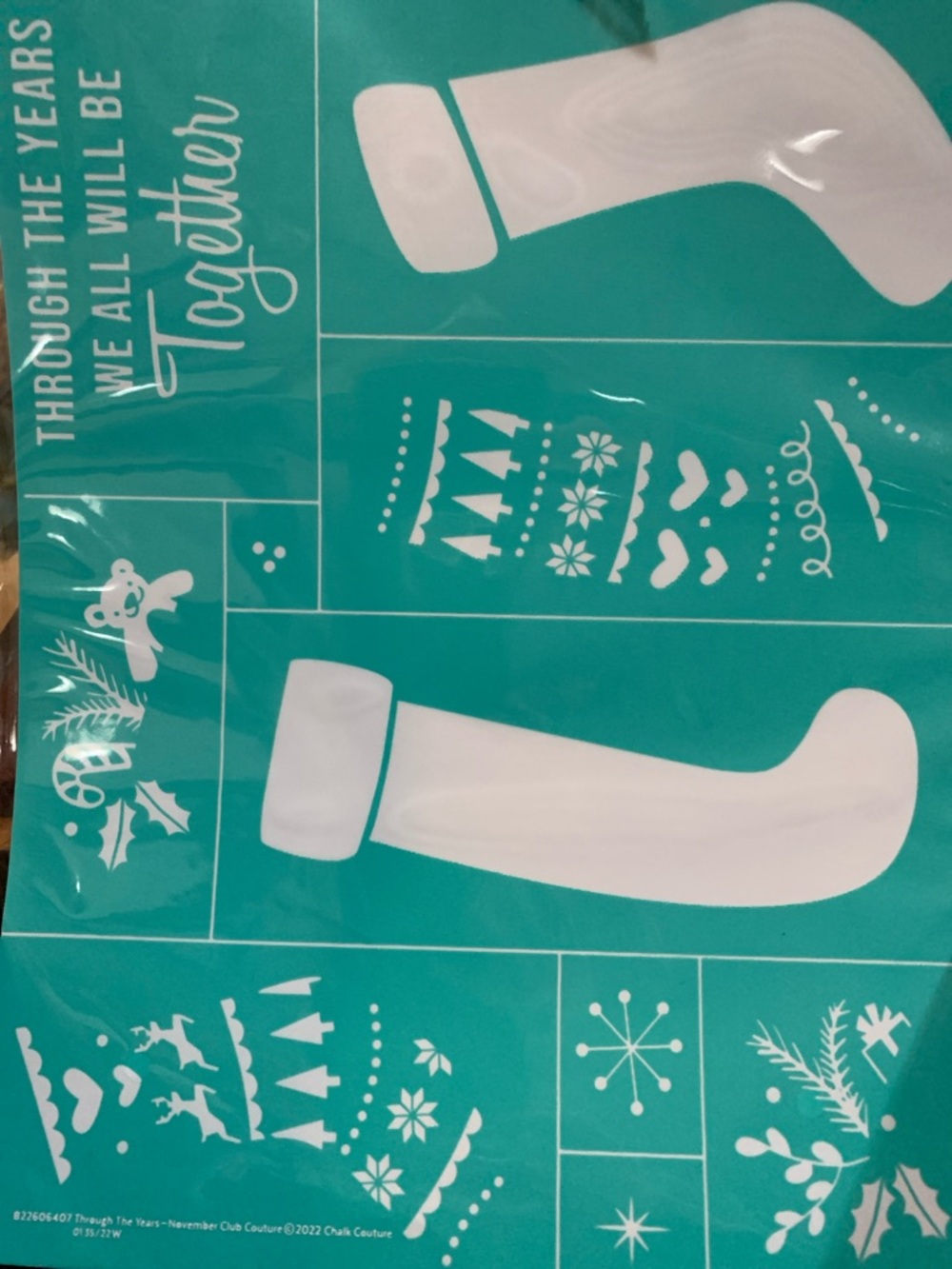 NIP Chalk Couture Size B Stencil Cut Apart